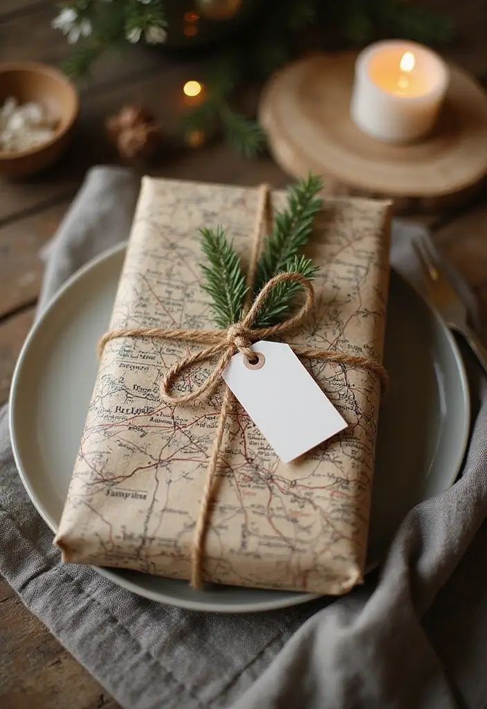 28 Belen Christmas Decor DIY Ideas Using Recycled Materials 55 28 Belen Christmas Decor DIY Ideas Using Recycled Materials - 25. Upcycled Gift Wrap from Old Maps