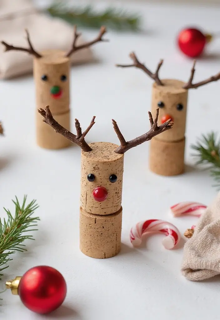 28 Belen Christmas Decor DIY Ideas Using Recycled Materials 10 28 Belen Christmas Decor DIY Ideas Using Recycled Materials - 4. Wine Cork Reindeer
