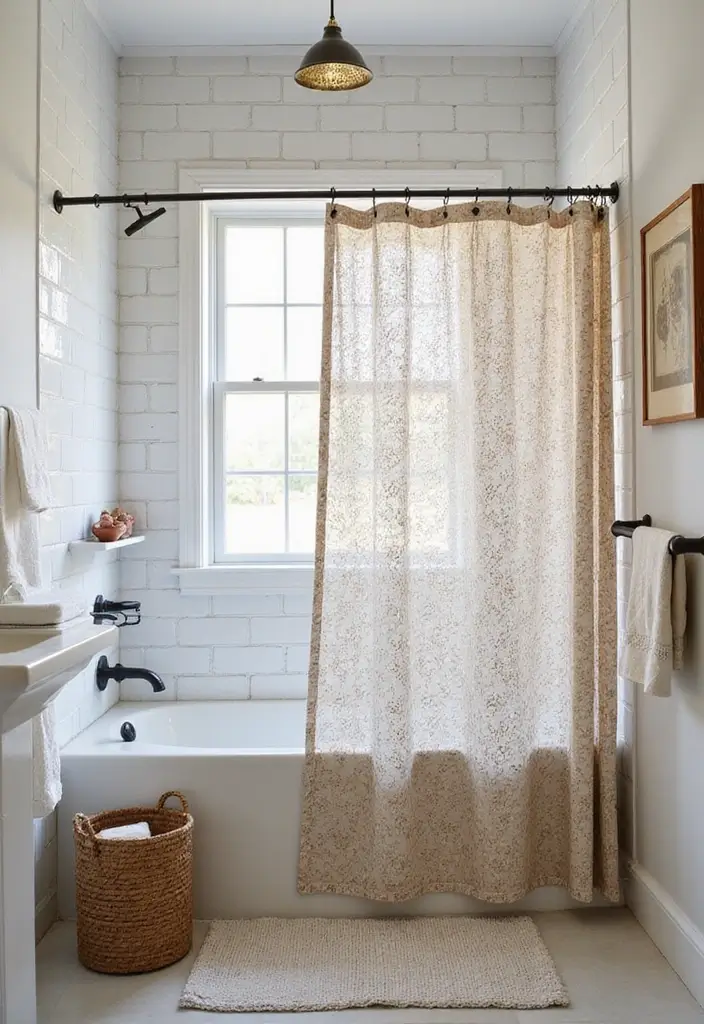 28 Eco Friendly Shower Curtain Ideas For Green Bathrooms 40 28 Eco Friendly Shower Curtain Ideas For Green Bathrooms - 16. Custom Creations