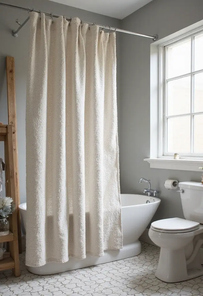 28 Eco Friendly Shower Curtain Ideas For Green Bathrooms 70 28 Eco Friendly Shower Curtain Ideas For Green Bathrooms - 26. Textured Weaves