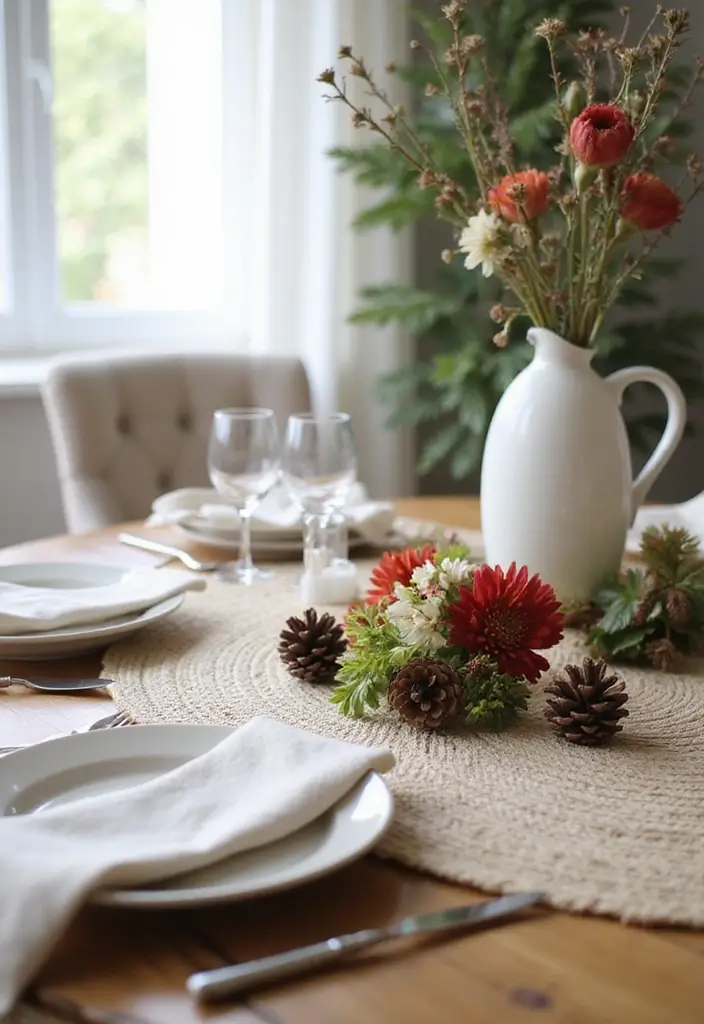 28 Eco Friendly Table Decor Ideas For Sustainable Dining 7 28 Eco Friendly Table Decor Ideas For Sustainable Dining - 5. Natural Fiber Table Runners