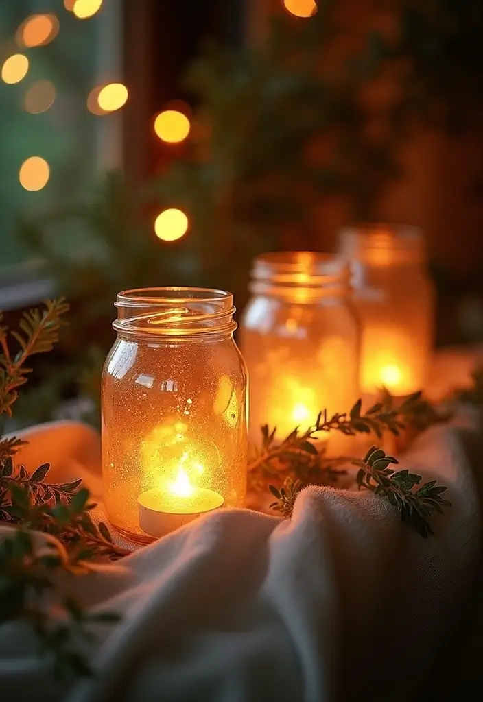 28 Recycled Glass Home Decor Ideas For Eco Lovers - 2. Upcycled Glass Jar Lanterns