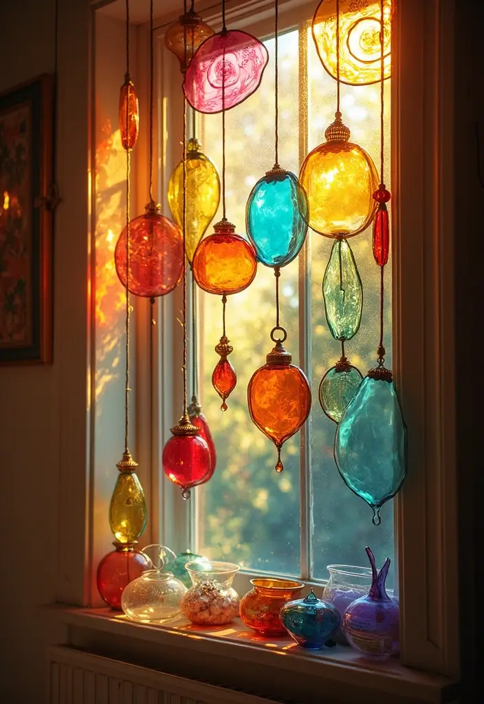 28 Recycled Glass Home Decor Ideas For Eco Lovers - 21. Glass Suncatchers