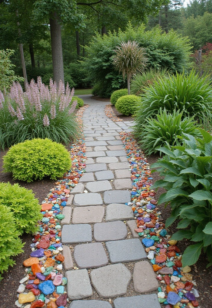 28 Recycled Glass Home Decor Ideas For Eco Lovers - 23. Glass Garden Edging