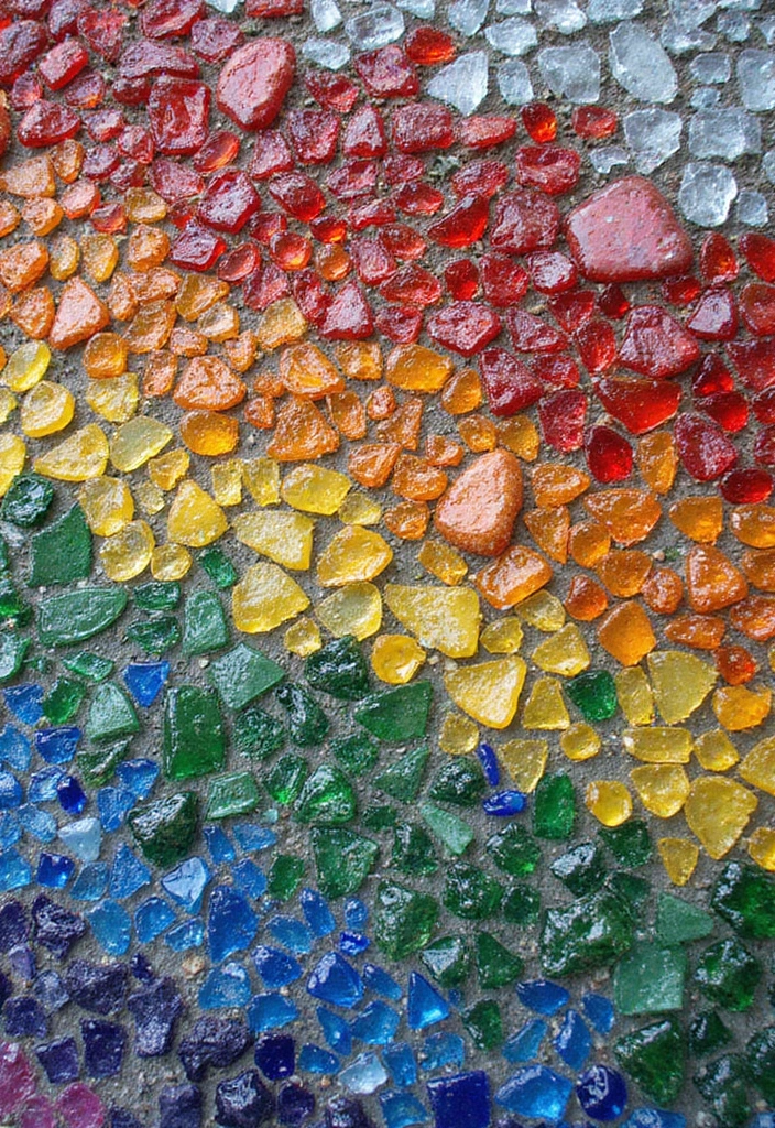 28 Recycled Glass Home Decor Ideas For Eco Lovers - 3. Glass Mosaic Art