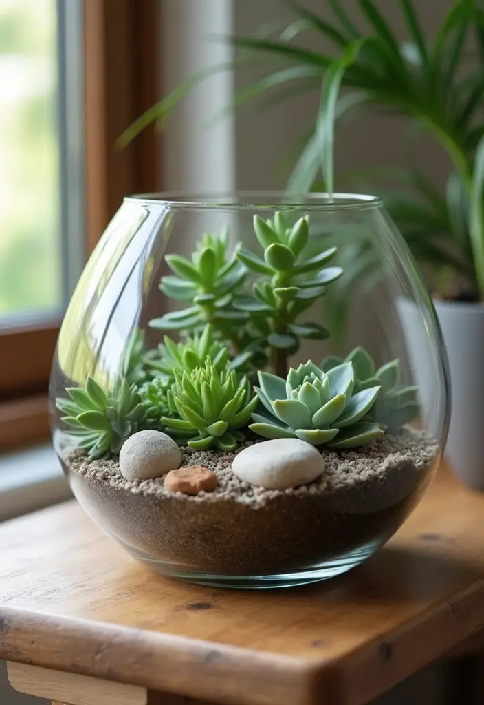 28 Recycled Glass Home Decor Ideas For Eco Lovers - 7. Glass Terrariums