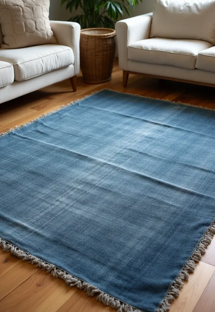 28 Upcycled Denim Home Decor Ideas You Can Try 36 28 Upcycled Denim Home Decor Ideas You Can Try - 6. Denim Rugs