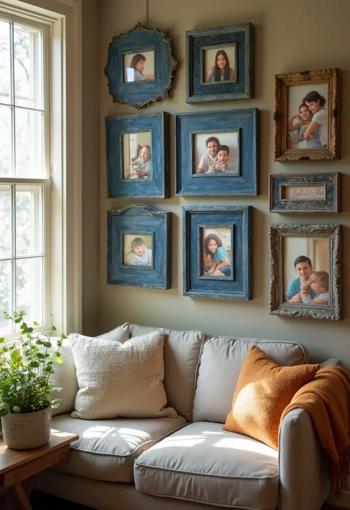 28 Upcycled Denim Home Decor Ideas You Can Try 57 28 Upcycled Denim Home Decor Ideas You Can Try - 9. Denim Photo Frames