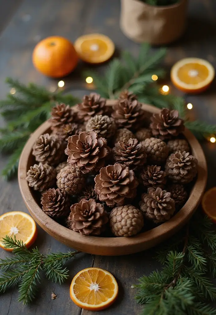 29 Christmas Tabletop Decor Centerpiece Ideas For Festive Homes 1 29 Christmas Tabletop Decor Centerpiece Ideas For Festive Homes - 1. Pinecone Paradise