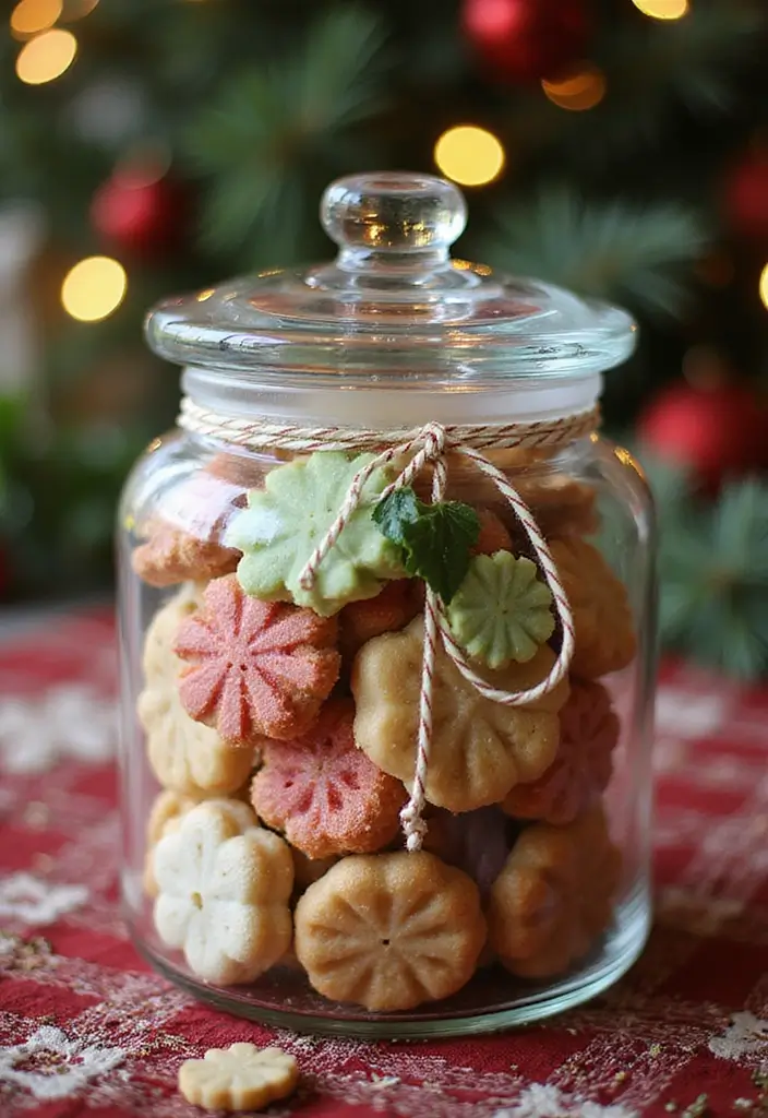 29 Christmas Tabletop Decor Centerpiece Ideas For Festive Homes 28 29 Christmas Tabletop Decor Centerpiece Ideas For Festive Homes - 12. Festive Cookie Jar Centerpiece