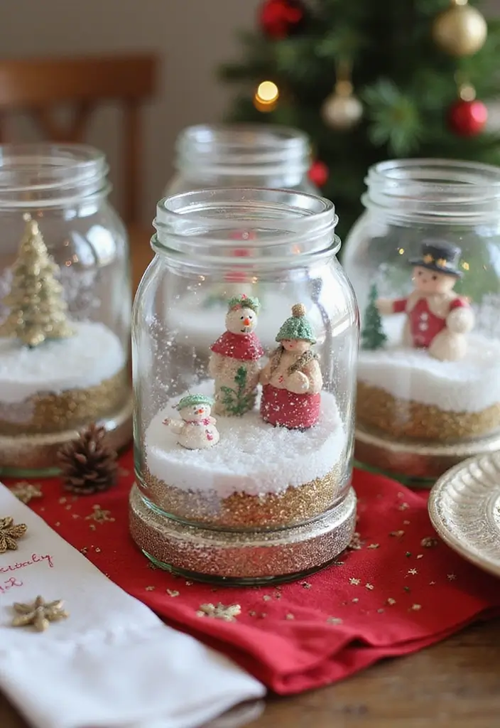 29 Christmas Tabletop Decor Centerpiece Ideas For Festive Homes 64 29 Christmas Tabletop Decor Centerpiece Ideas For Festive Homes - 22. DIY Snow Globe Centerpiece