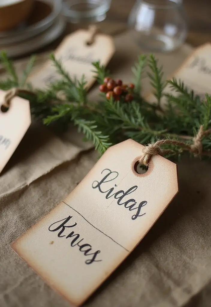 29 Christmas Tabletop Decor Centerpiece Ideas For Festive Homes 107 29 Christmas Tabletop Decor Centerpiece Ideas For Festive Homes - 29. Personalized Name Settings