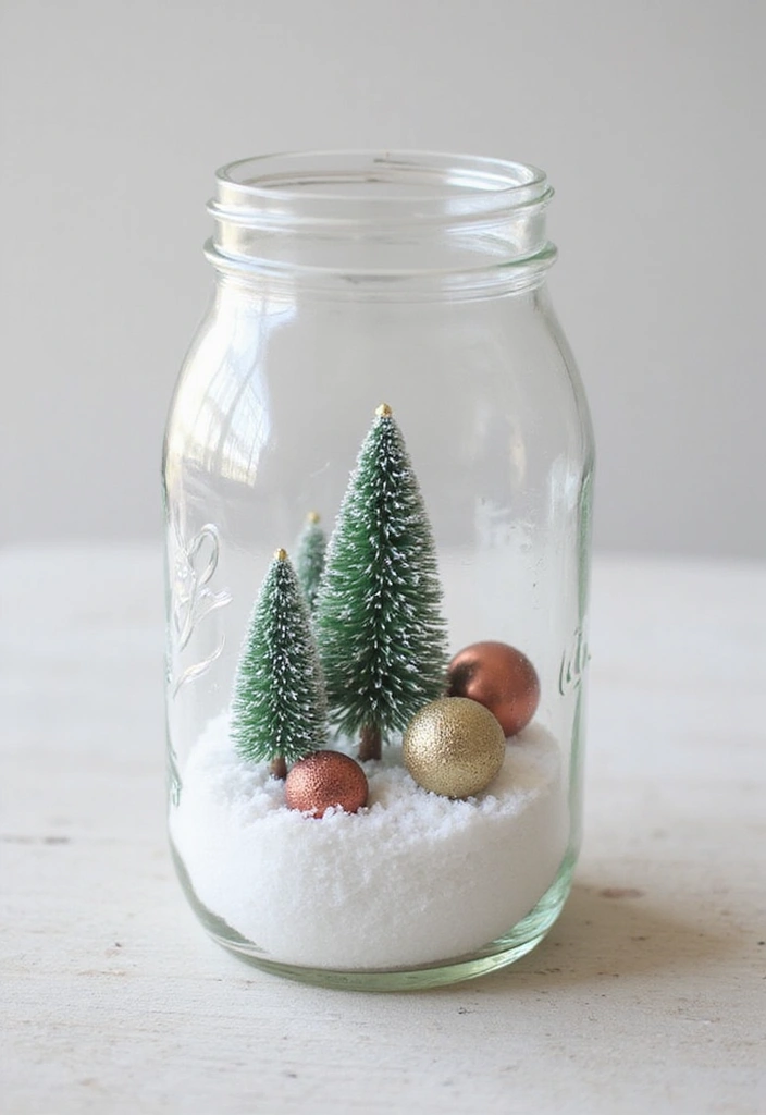 29 Christmas Tabletop Decor Centerpiece Ideas For Festive Homes 13 29 Christmas Tabletop Decor Centerpiece Ideas For Festive Homes - 5. Snowy Mason Jar Terrarium