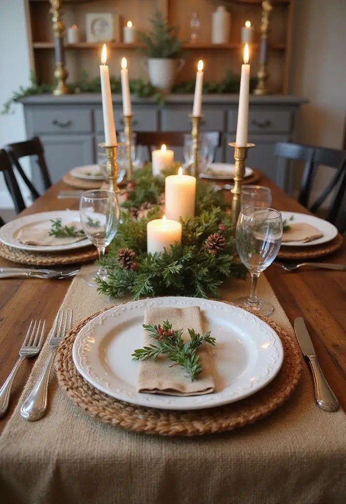 29 Christmas Tabletop Decor Centerpiece Ideas For Festive Homes 24 29 Christmas Tabletop Decor Centerpiece Ideas For Festive Homes - 8. Rustic Table Runner