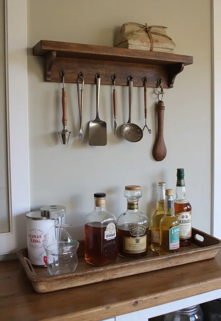 29 Cozy Home Bar Ideas With Rustic Decor Vibes 58 29 Cozy Home Bar Ideas With Rustic Decor Vibes - 22. Functional Bar Tools Display