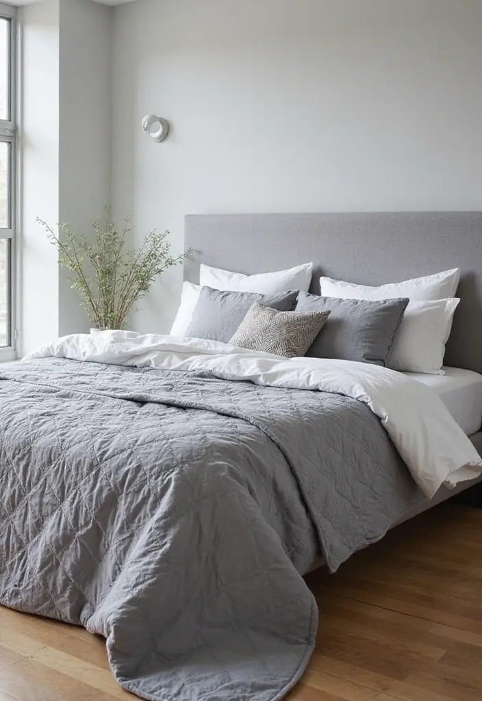 29 Grey Bedding Decor Ideas For Modern Bedrooms 17 29 Grey Bedding Decor Ideas For Modern Bedrooms - 11. Custom Quilts
