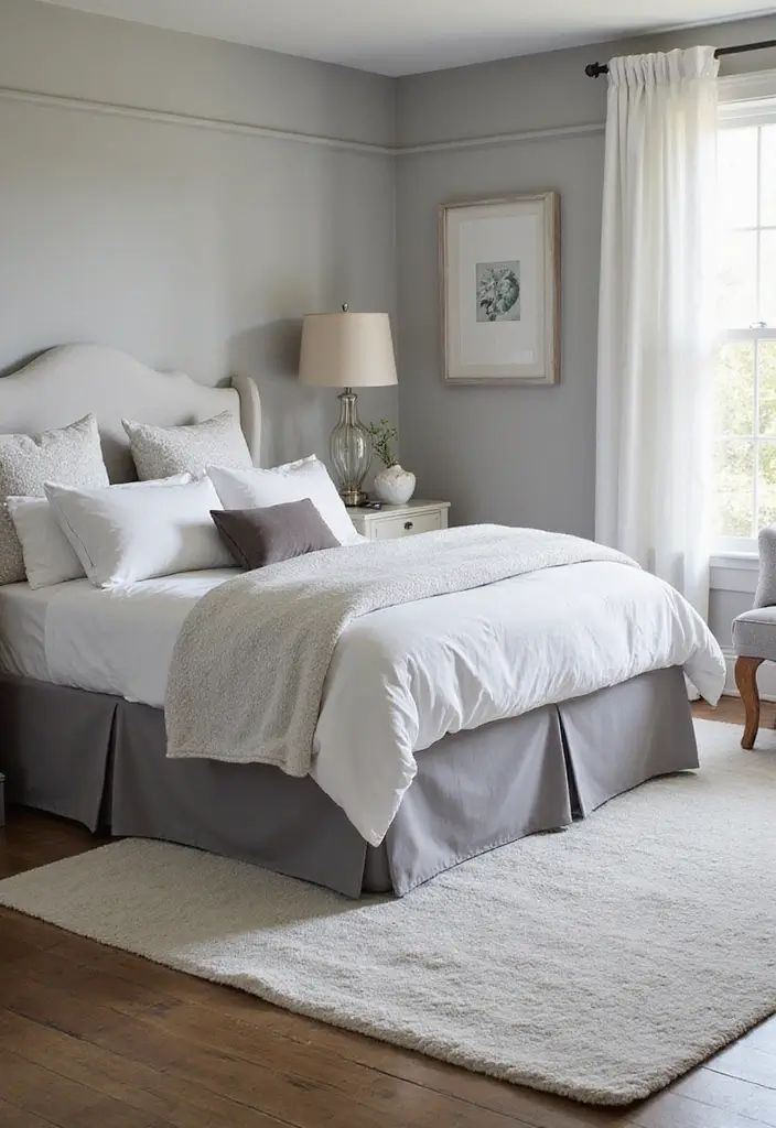 29 Grey Bedding Decor Ideas For Modern Bedrooms 23 29 Grey Bedding Decor Ideas For Modern Bedrooms - 15. Elegant Bedskirts
