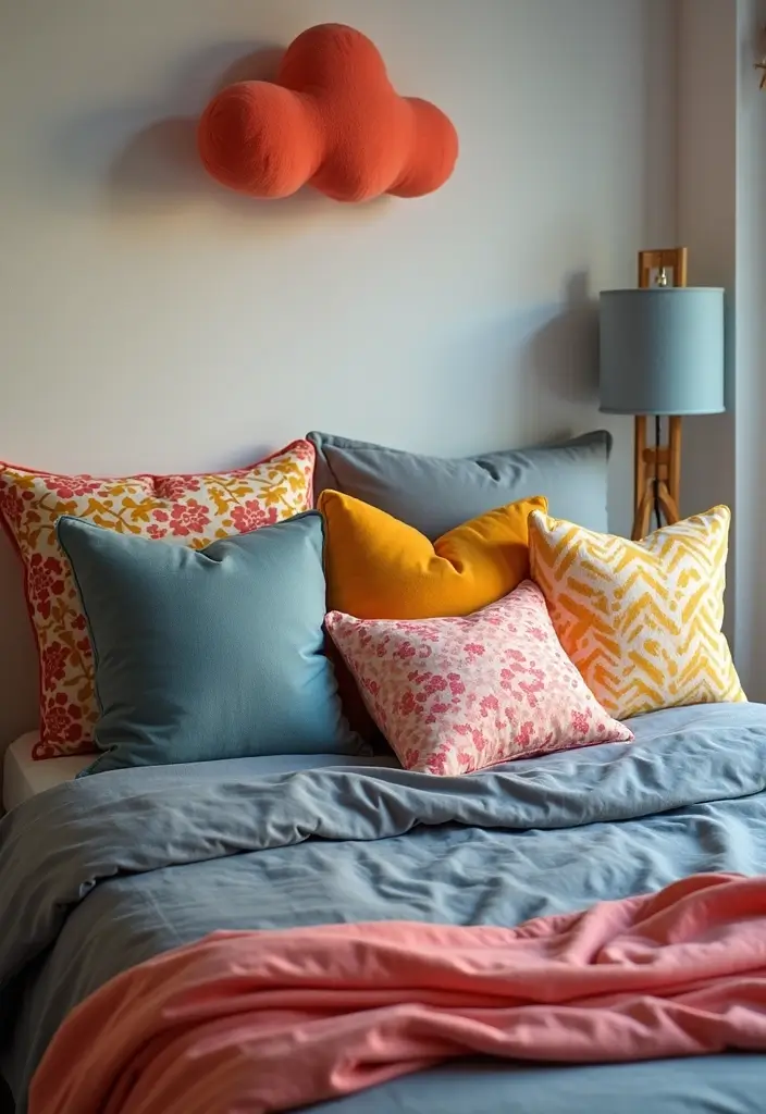 29 Grey Bedding Decor Ideas For Modern Bedrooms 40 29 Grey Bedding Decor Ideas For Modern Bedrooms - 22. Playful Pillows