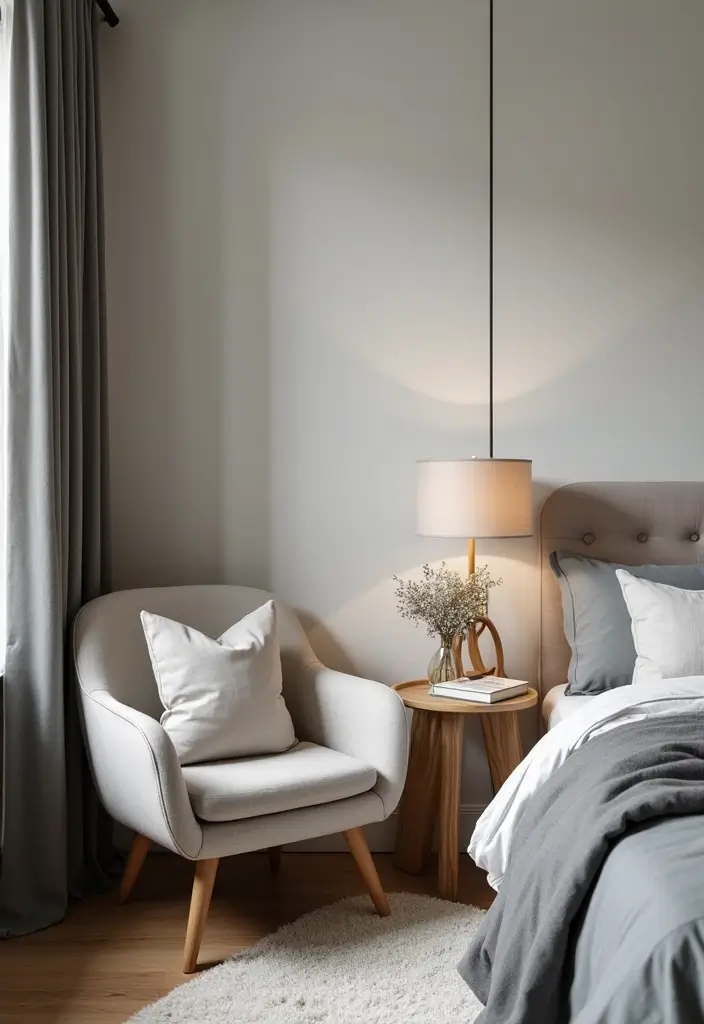29 Grey Bedding Decor Ideas For Modern Bedrooms 53 29 Grey Bedding Decor Ideas For Modern Bedrooms - 27. Bedside Accent Chairs