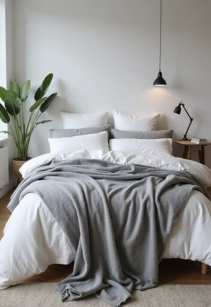 29 Grey Bedding Decor Ideas For Modern Bedrooms 5 29 Grey Bedding Decor Ideas For Modern Bedrooms - 5. Layered Throws
