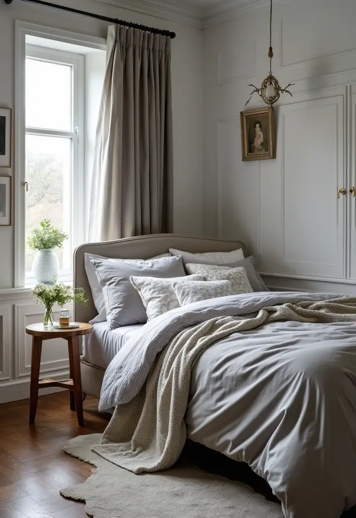 29 Grey Bedding Decor Ideas For Modern Bedrooms 9 29 Grey Bedding Decor Ideas For Modern Bedrooms - 9. Mixing Patterns