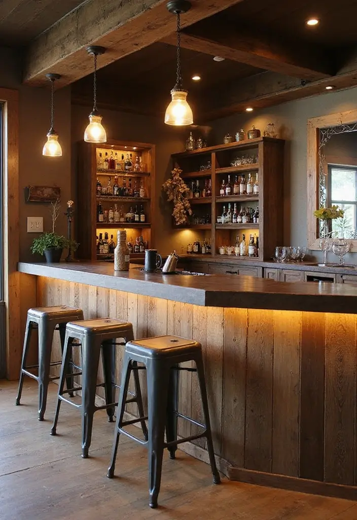 29 Luxury Home Bar Designs With Timeless Wooden Decor 1 29 Luxury Home Bar Designs With Timeless Wooden Decor - 1. Rustic Elegance
