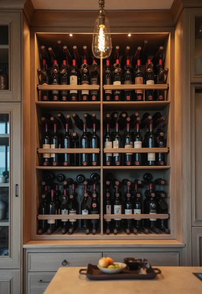 29 Modern Home Bar Decor Ideas With Sleek Finishes 33 29 Modern Home Bar Decor Ideas With Sleek Finishes - 13. Modern Wine Racks