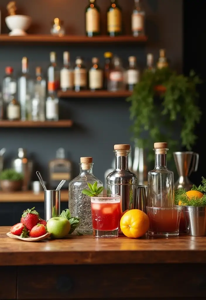 29 Modern Home Bar Decor Ideas With Sleek Finishes 34 29 Modern Home Bar Decor Ideas With Sleek Finishes - 14. Instant Cocktail Station