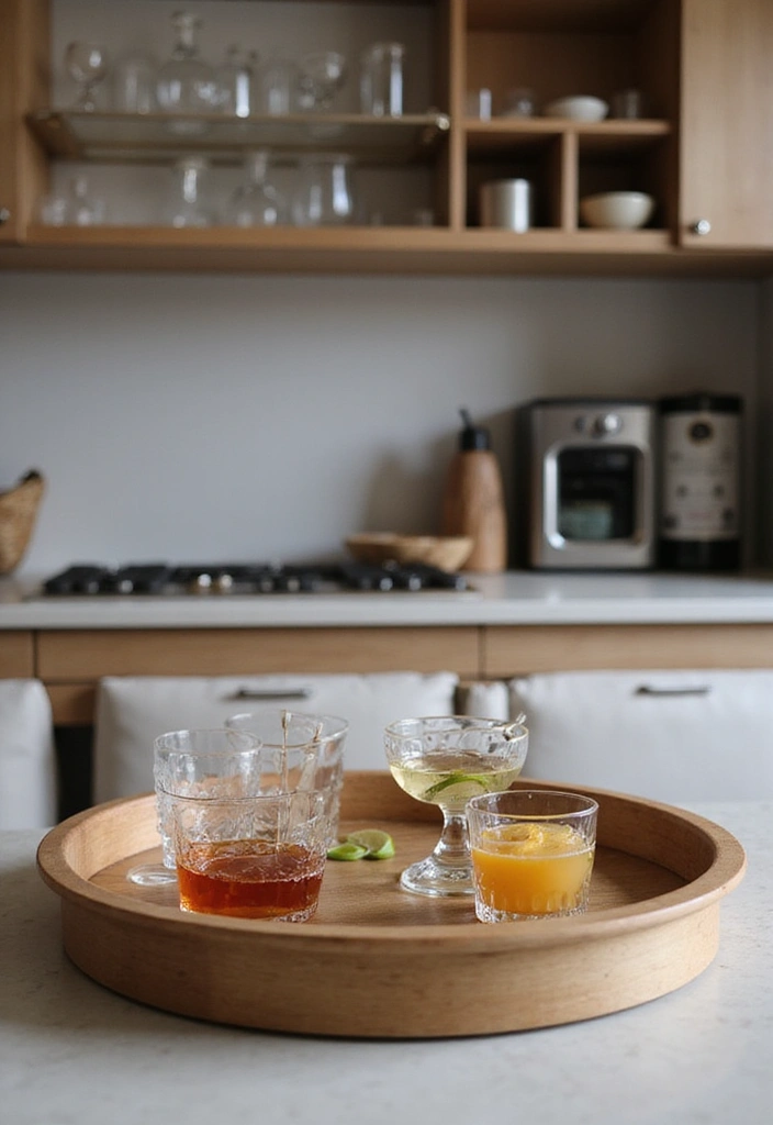 29 Modern Home Bar Decor Ideas With Sleek Finishes 58 29 Modern Home Bar Decor Ideas With Sleek Finishes - 26. A Simple Serving Tray