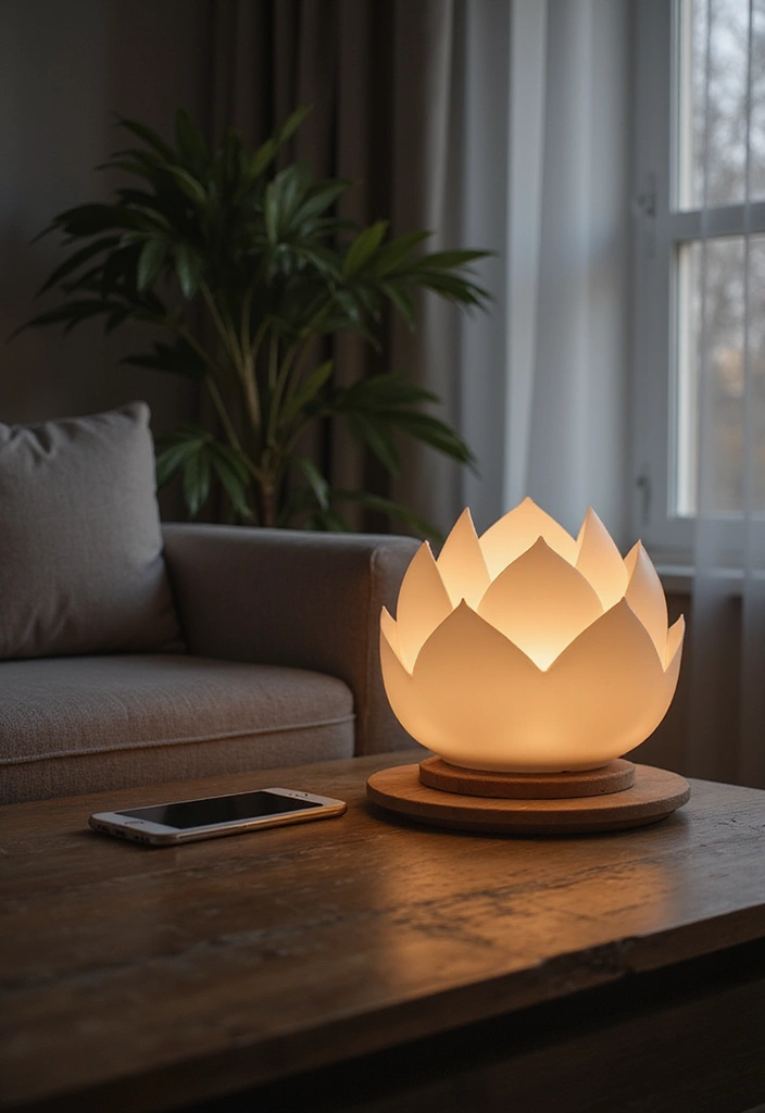29 Zen Lotus Lamp Decor Ideas For Peaceful Corners 25 29 Zen Lotus Lamp Decor Ideas For Peaceful Corners - 19. Lotus Lamps with Smart Lighting Technology