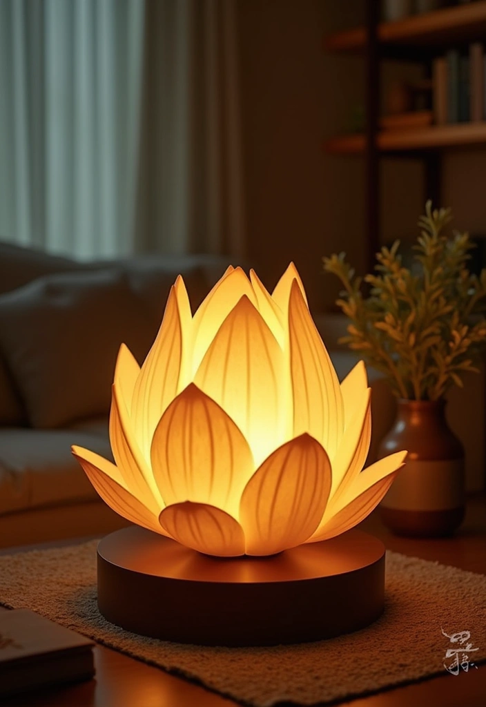 29 Zen Lotus Lamp Decor Ideas For Peaceful Corners 34 29 Zen Lotus Lamp Decor Ideas For Peaceful Corners - 22. Lotus Lamps with Personalized Touches