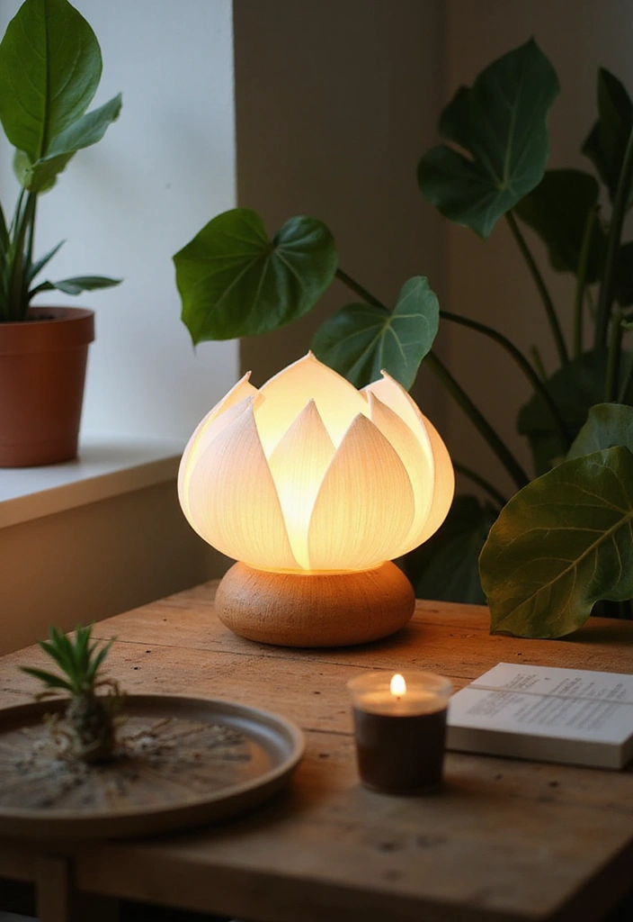 29 Zen Lotus Lamp Decor Ideas For Peaceful Corners 44 29 Zen Lotus Lamp Decor Ideas For Peaceful Corners - 24. Eco-friendly Lotus Lamps