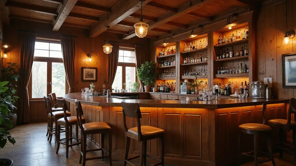 30+ Cozy Home Bar Designs With Warm Wooden Decor