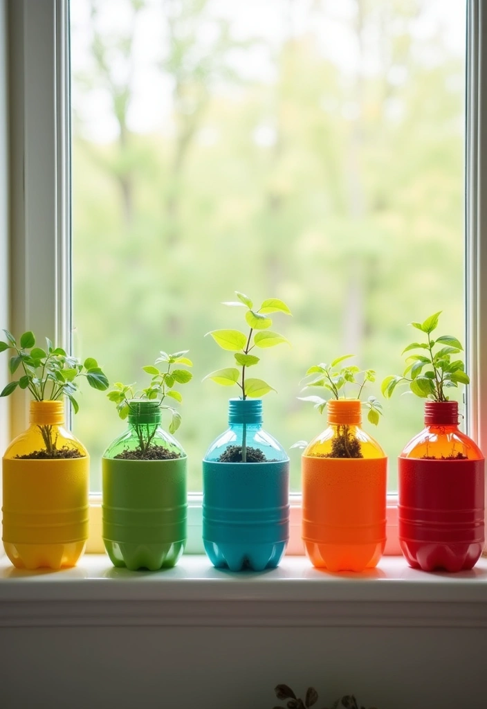 30+ DIY Room Decor Ideas Using Recycled Materials 30 30+ DIY Room Decor Ideas Using Recycled Materials - 14. Bottle Planters