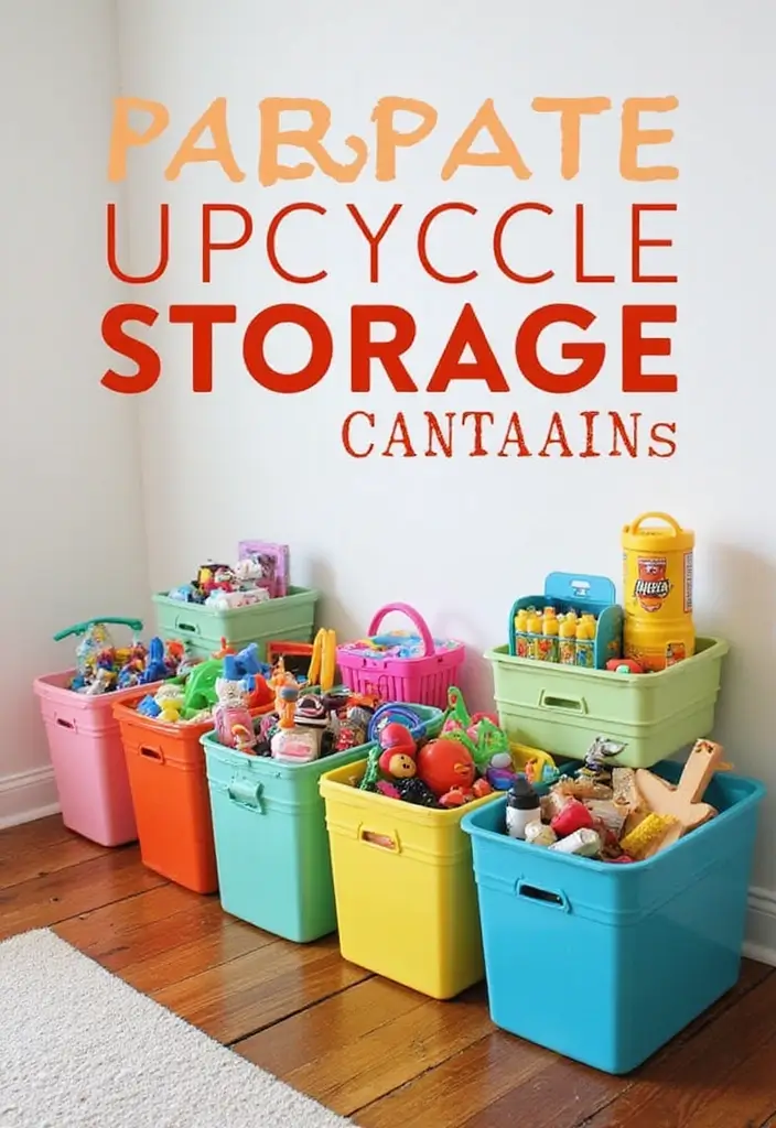 30+ DIY Room Decor Ideas Using Recycled Materials 39 30+ DIY Room Decor Ideas Using Recycled Materials - 17. Upcycled Toy Storage