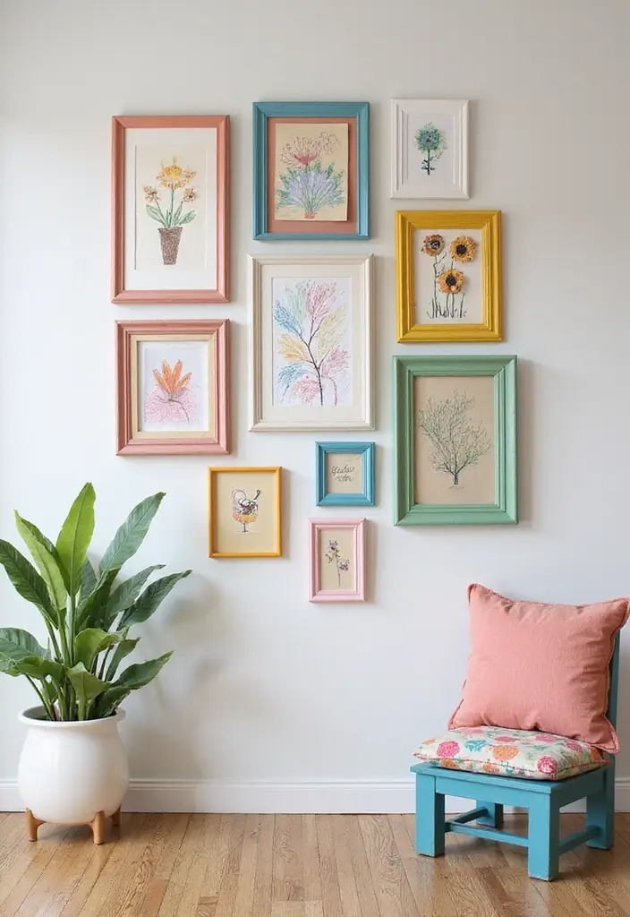 30+ DIY Room Decor Ideas Using Recycled Materials 92 30+ DIY Room Decor Ideas Using Recycled Materials - 30. Recycled Wall Art Frames