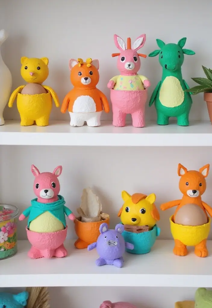 30+ DIY Room Decor Ideas Using Recycled Materials 11 30+ DIY Room Decor Ideas Using Recycled Materials - 5. Egg Carton Creatures