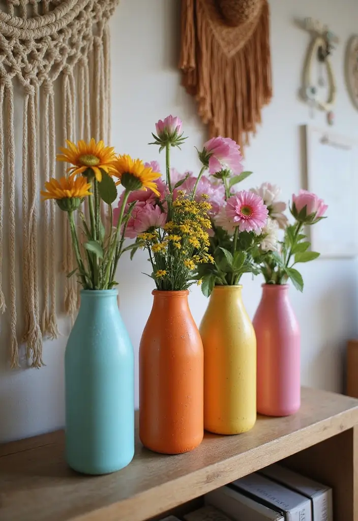 30+ Decorative Glass Vases On Display For Elegant Interiors 1 30+ Decorative Glass Vases On Display For Elegant Interiors - 1. Whimsical Bottle Vases