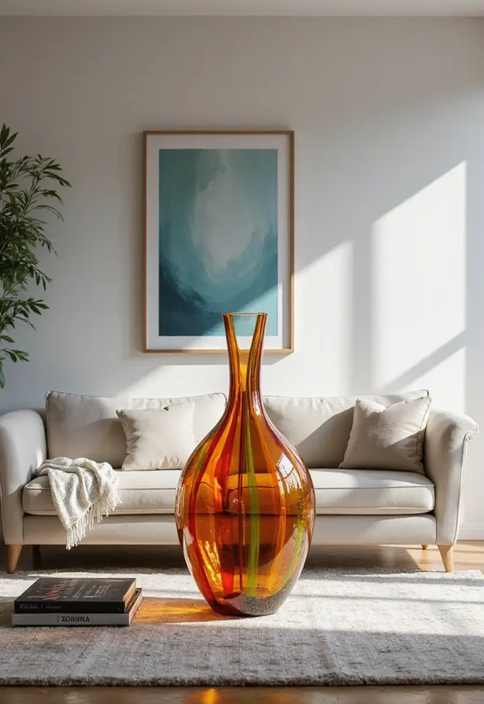 30+ Decorative Glass Vases On Display For Elegant Interiors 24 30+ Decorative Glass Vases On Display For Elegant Interiors - 14. Artistic Glass Vases