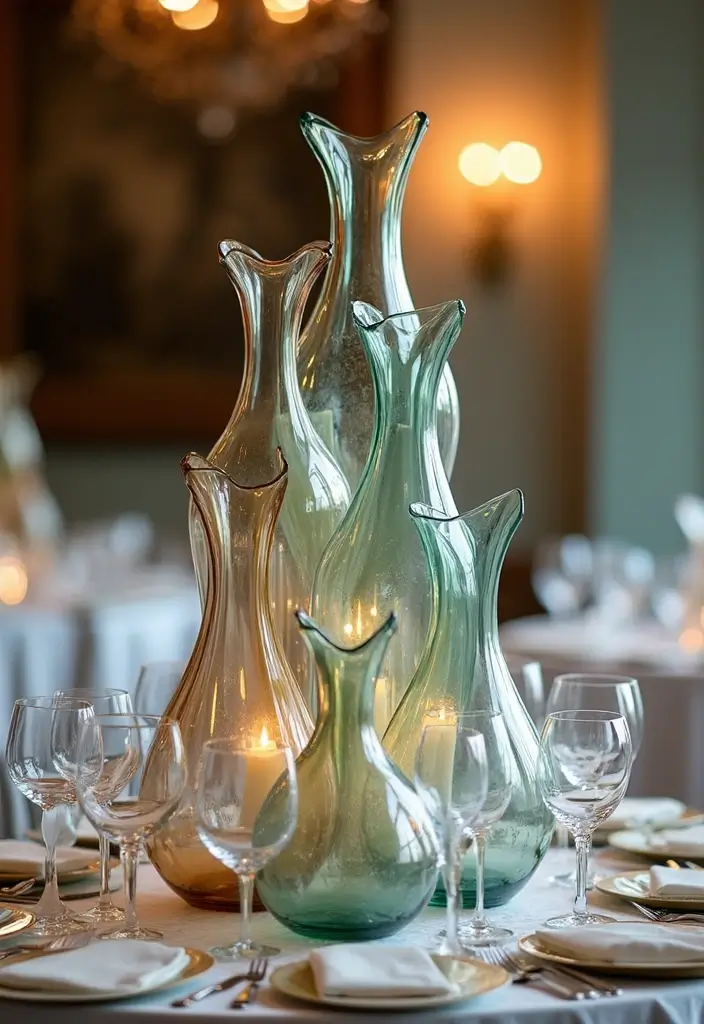 30+ Decorative Glass Vases On Display For Elegant Interiors 53 30+ Decorative Glass Vases On Display For Elegant Interiors - 21. Cascading Glass Vases