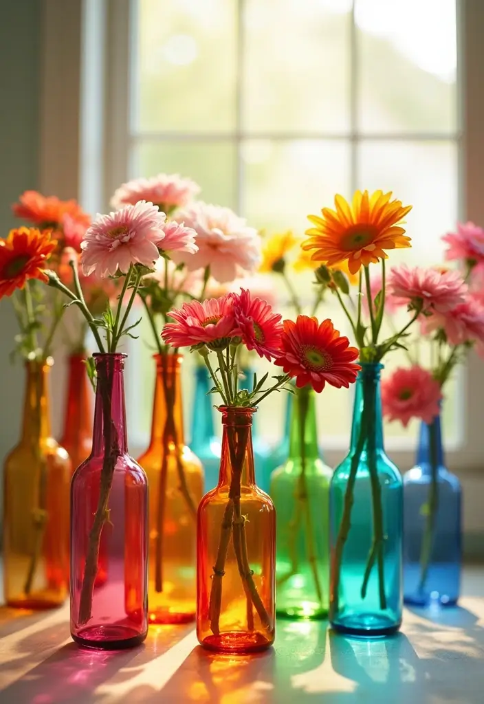 30+ Decorative Glass Vases On Display For Elegant Interiors 9 30+ Decorative Glass Vases On Display For Elegant Interiors - 3. Colored Glass Vases
