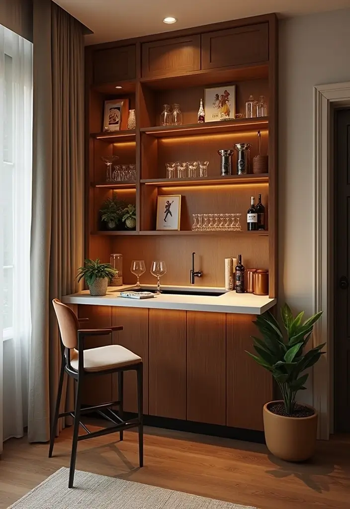 30+ Modern Home Bar Ideas With Rustic And Industrial Touches 83 30+ Modern Home Bar Ideas With Rustic And Industrial Touches - 21. Bar Nook