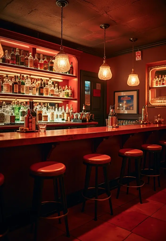 30+ Modern Home Bar Ideas With Rustic And Industrial Touches 130 30+ Modern Home Bar Ideas With Rustic And Industrial Touches - 30. Themed Bar Nights