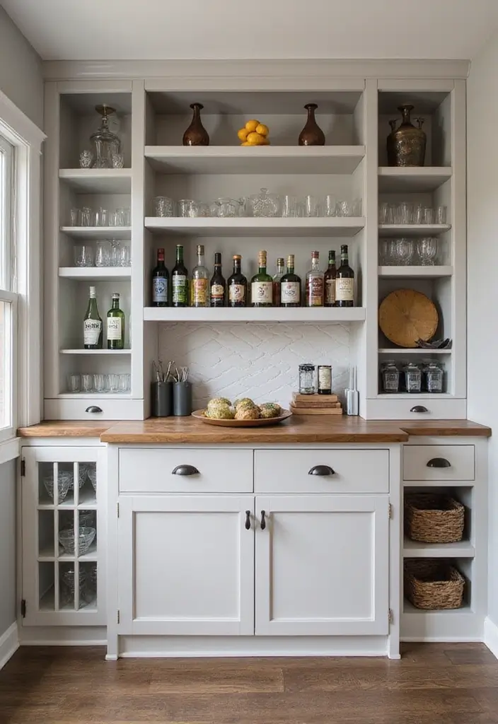 30+ Modern Home Bar Ideas With Rustic And Industrial Touches 25 30+ Modern Home Bar Ideas With Rustic And Industrial Touches - 7. Bar with Built-in Storage