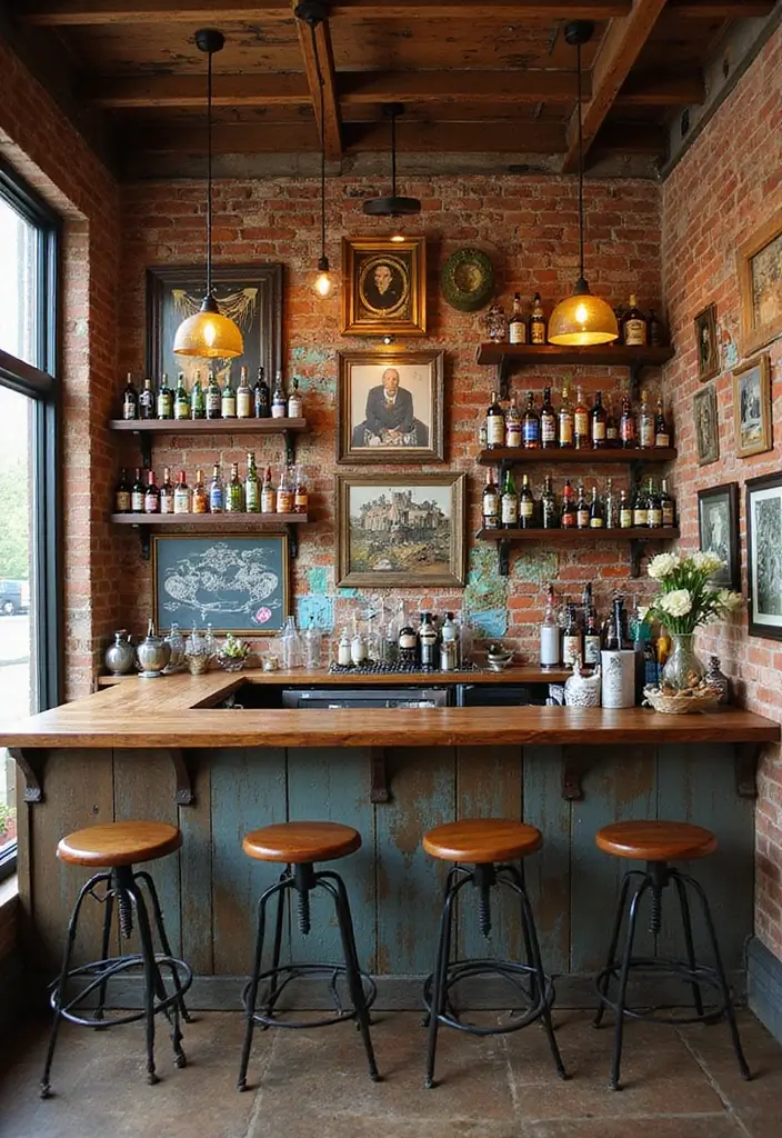 30+ Modern Home Bar Ideas With Rustic And Industrial Touches 33 30+ Modern Home Bar Ideas With Rustic And Industrial Touches - 9. Colorful Accent Walls