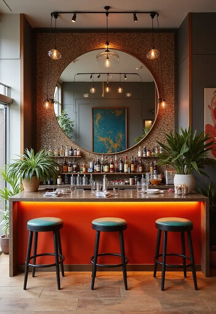 30+ Small Home Bar Decor Ideas That Maximize Space 28 30+ Small Home Bar Decor Ideas That Maximize Space - 12. Use of Mirrors