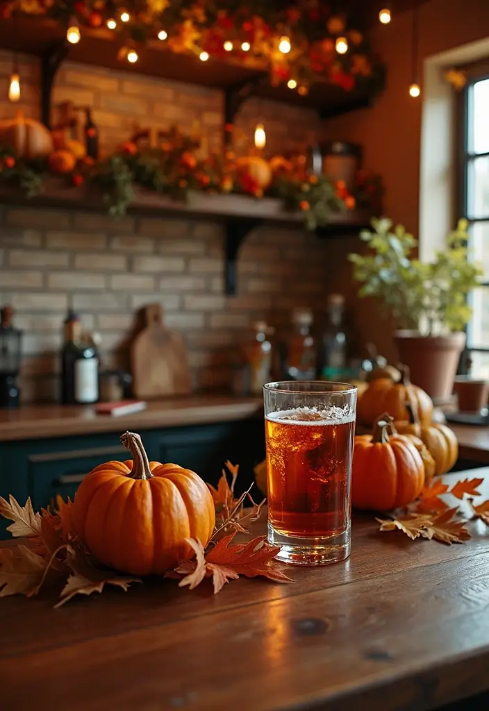 30+ Small Home Bar Decor Ideas That Maximize Space 37 30+ Small Home Bar Decor Ideas That Maximize Space - 15. Seasonal Decor Touches