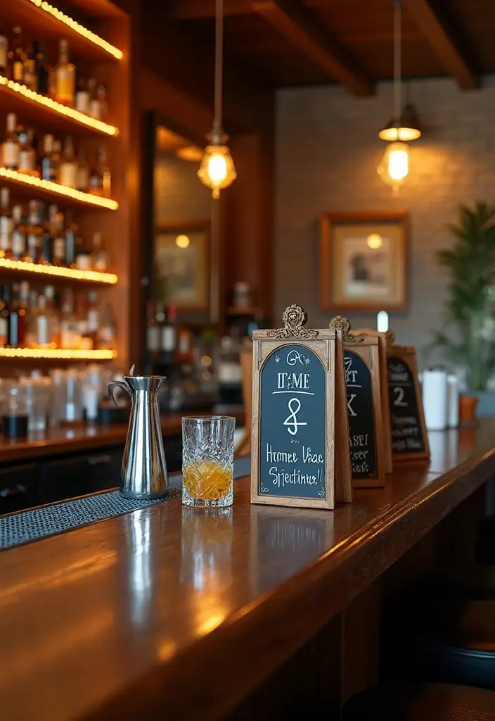 30+ Small Home Bar Decor Ideas That Maximize Space 74 30+ Small Home Bar Decor Ideas That Maximize Space - 28. Distinctive Bar Numbers