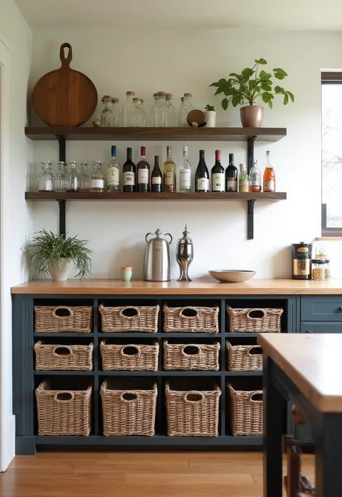 30+ Small Home Bar Decor Ideas That Maximize Space 75 30+ Small Home Bar Decor Ideas That Maximize Space - 29. Clever Storage Solutions