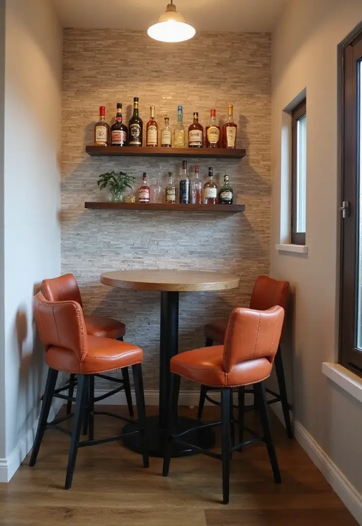 30+ Small Home Bar Decor Ideas That Maximize Space 15 30+ Small Home Bar Decor Ideas That Maximize Space - 3. Corner Bar Nook